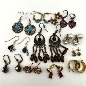 Vintage and Designer Costume Earring Lot 12 Pairs – Monet M. Negur 12K GF